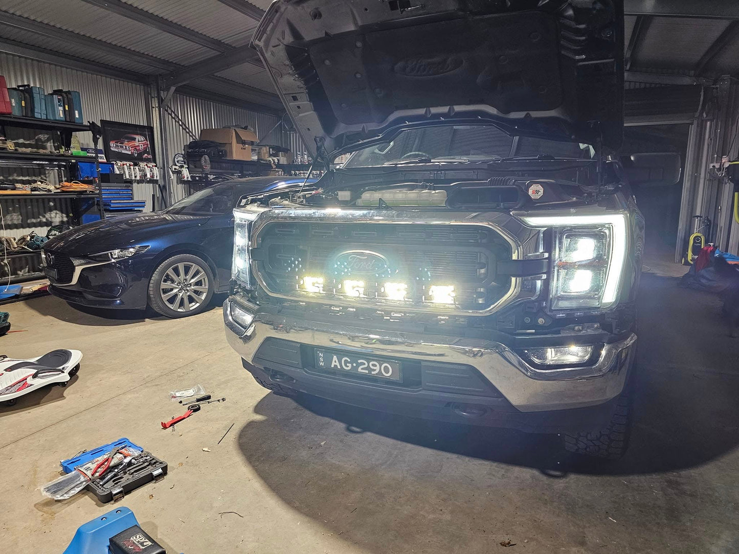 F150 Behind The Grille Lighting Bracket Kit